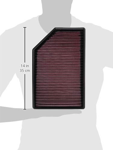 K&N Engine Air Filter: Replacement Car Air Filter, Reusable, Clean Every 75,000 Miles, Washable, Premium: Compatible with 2005-2018 Volvo (S60, Cross Country, II, V60, Hybrid, XC60, S80, XC70),33-2388
