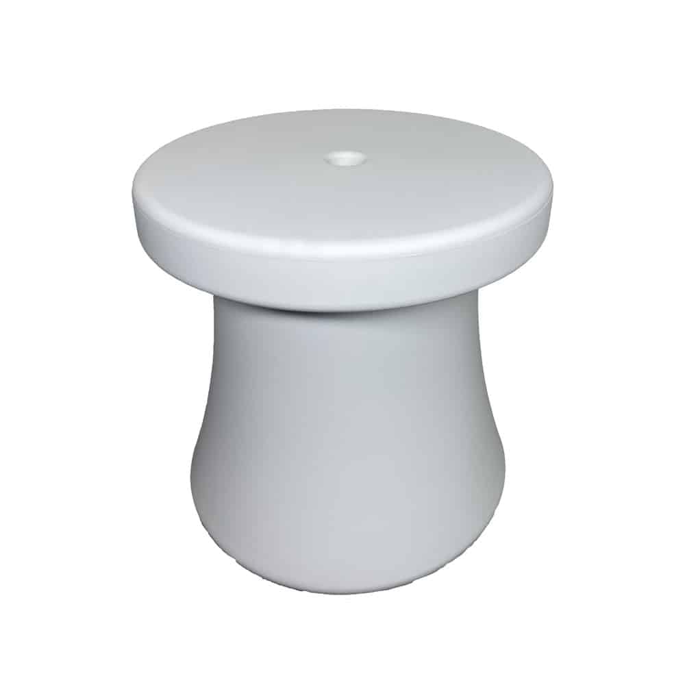Pool Side Table Global Pool Products - Indoor and Outdoor Round Table for Pool - Patio Table - in Pool Side Table for All Pool Types - White GPP-LF-TTS-W