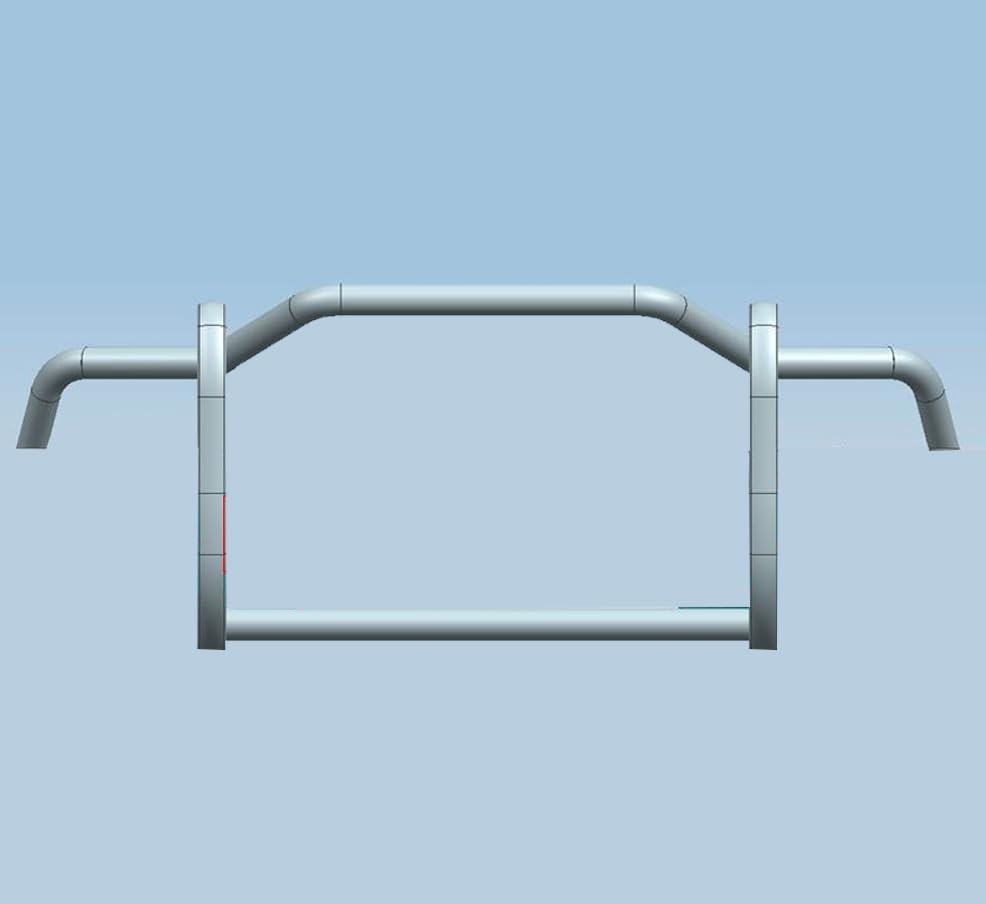 Tubular Grille Guard Black Horse Light Duty Matte Black Compatible with 2021-2024 Ford Bronco-GG-FB22