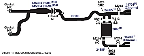 Exhaust Muffler AP Exhaust Products 2046