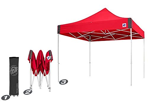 E-Z UP Instant Shelter Eclipse Canopy, 10' x 10', Gray Steel Frame and Professional Grade Gray Top