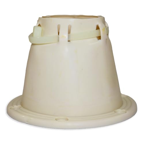 T-H Marine Waterproof Cable Boot – Easy Install Motor Well & Transom Rigging Boot – Marine-Grade Vinyl Cable Pass-Through – UV Resistant Cable Protector for Boat Wiring – Off White, 3"