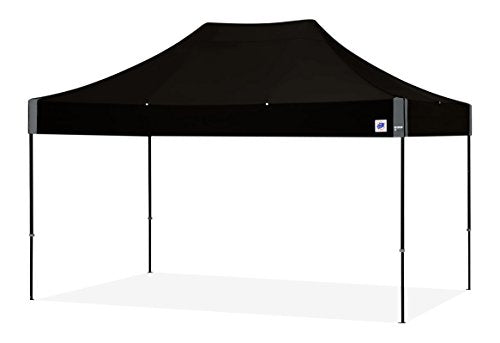 E-Z UP Eclipse Instant Shelter Canopy, Black Steel Frame and Professional Grade Black Top, 10' x 15'