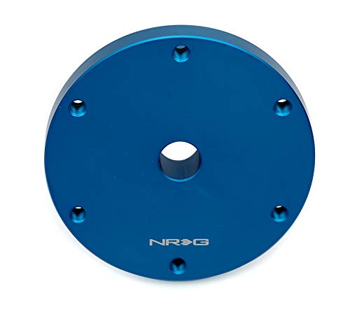 NRG Innovations Gaming Streering Wheel NRG-SRK-TMH-BL Short Hub Adapter 6x70mm Bolt Pattern, Blue Body