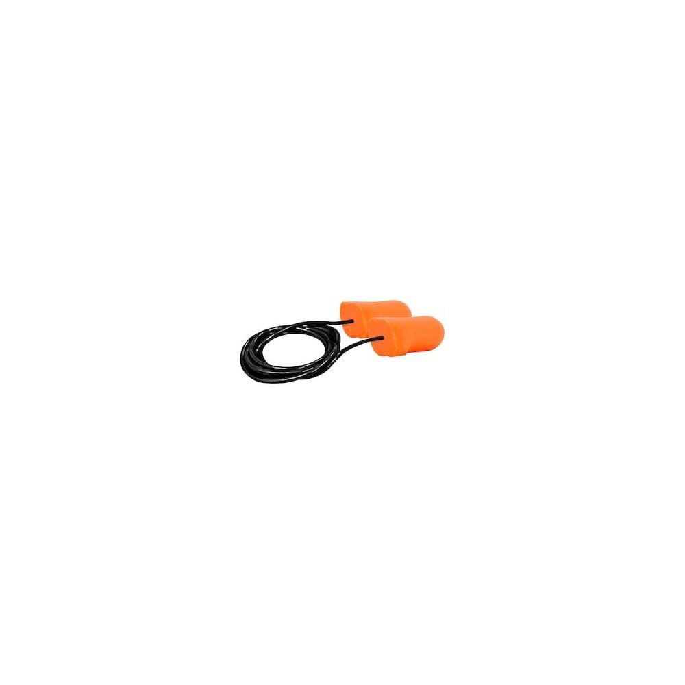 Protective Industrial Products Mega Bullet Ear Plug Orange Disposable Soft Pu Foam Corded