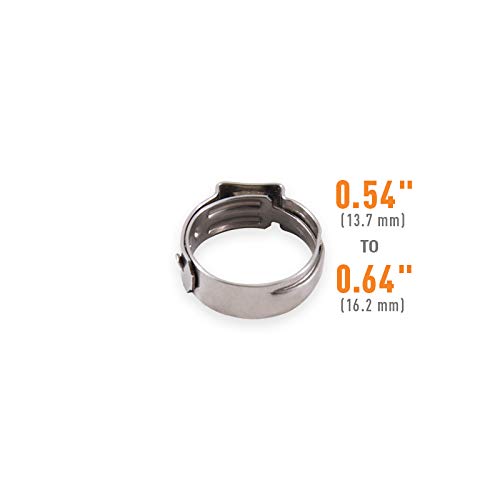 Stainless Steel Mishimoto Ear Clamp, 0.54"-0.64" (13.7mm-16.2mm)