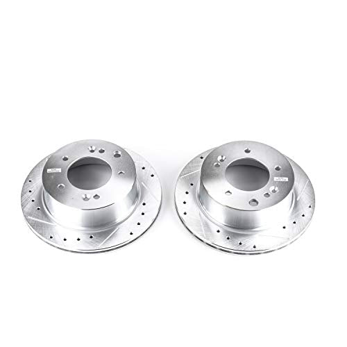 Power Stop Rear JBR1513XPR Drilled & Slotted Rotor Pair For Kia Sorento 2003-2006 [Model Specific]