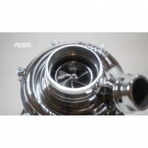 Drop in No Limit Fabrication Factory Replacement Turbo Charger for 6.7 Ford Power Stroke 64mm Compressor 67 Turbine with Whistle Option, Polished