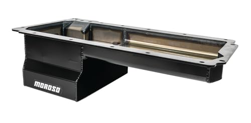 Moroso Steel Wet Sump Oil Pan 20148, Fits GM LS Engines, Road Race Baffle, Remote Oil Filter