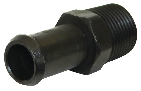 Moroso Fitting 65389, 3/8" NPT to 1/2" Hose, Straight, Black