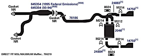 Exhaust Muffler AP Exhaust Products 2046