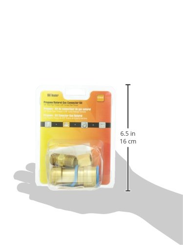 Mr. Heater F276187 Connector Kit Propane/Natural Gas 3/8 Male Pipe Thread x 3/8" Female Pipe Thread, Brass, Regular