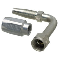 Gates Field Attachable 16C5E-16RFJX90 for C5E Hose, Female JIC 37 Flare Swivel, 90 Bent Tube, Steel, 7/8" ID