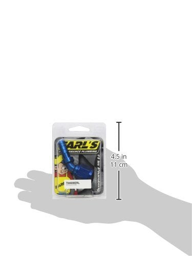 704608ERL Earl's Auto-Crimp Hose End - 45 Degree - Size -8 - Blue