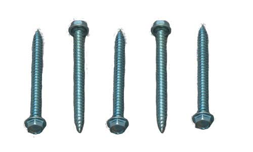 2 in. AP Products No. 8 Zinc Hex Washer Head Screws - Pack of 250