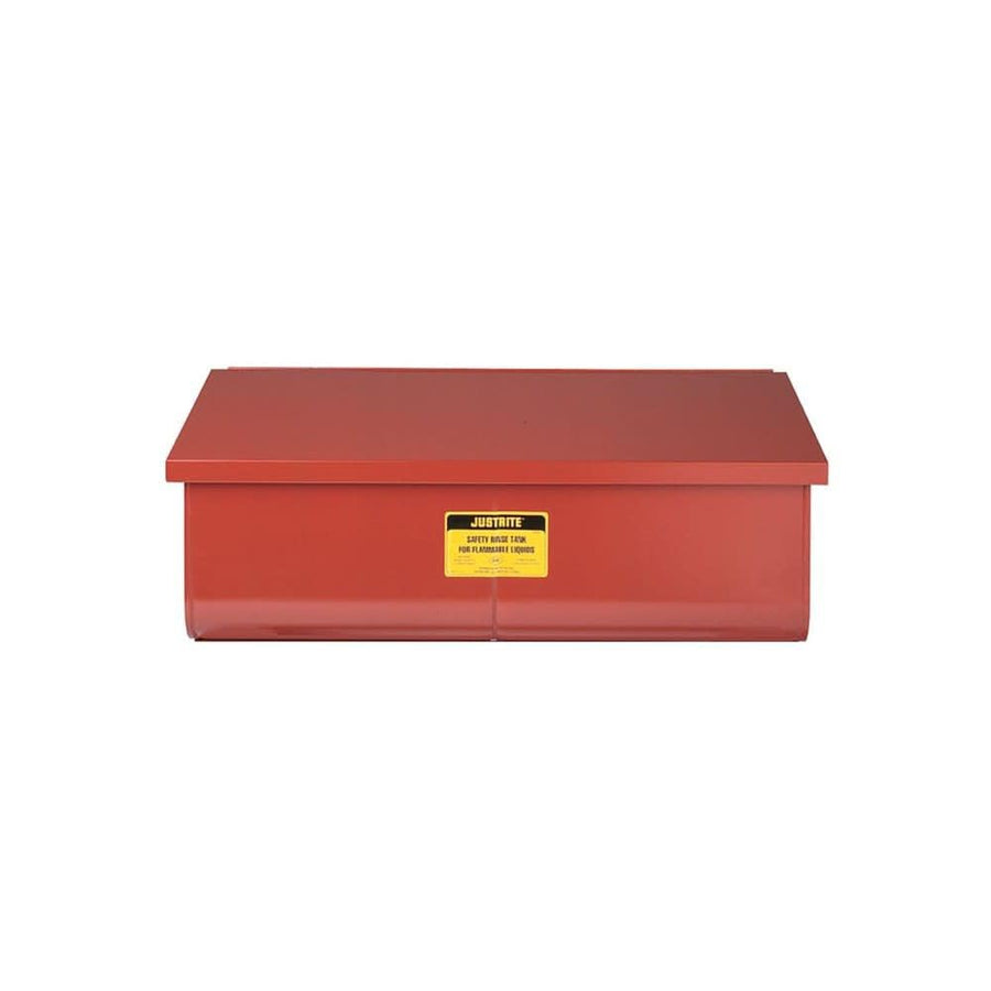 18-Gauge Justrite Coated Steel Bench Top Rinse Tank, 22 Gallon Capacity, 35-1/4" Length x 16" Width x 12" Depth