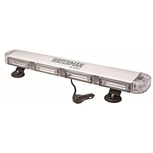 Wolo Watchman 7824MP-A Mini Bar Led Warning Light 24" Magnet Or Permanent Mount. Clear Lens Linear Led's- Amber