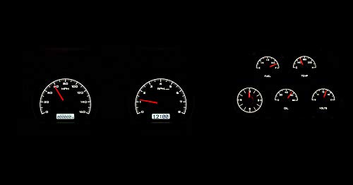 Dakota Digital VHX System Compatible with 1978-82 Chevy Corvette-Analog Clock-Black Alloy Style Face w/White Display