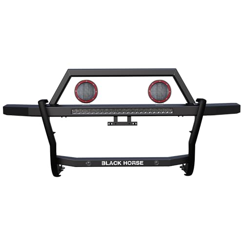 Rambler Black Horse Grille Guard Kit Modular Black Compatible with 2015-2023 Ford F-150-RAG1F01-K1PLFR
