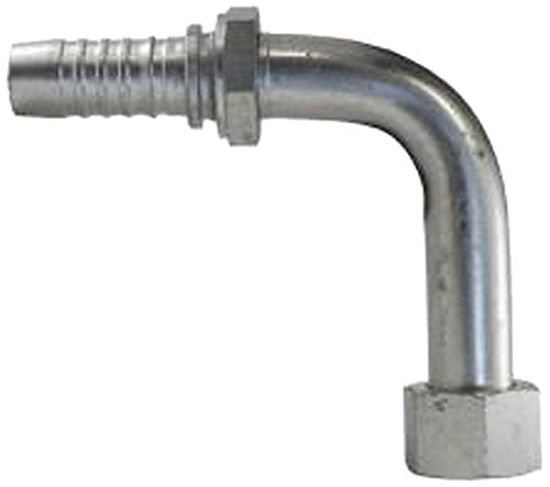 GlobalSpiral Couplings Gates 12GS-16FFORX90LXBULK, Female Flat-Face O-Ring Swivel, Zinc Plated Carbon Steel, 5.39", 90° Bent Tube, 3/4" ID (Pack of 30)