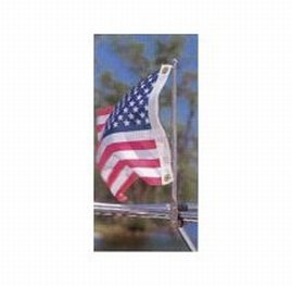15" Stainless Steel Taylor Made Flag Pole with Rail Mount