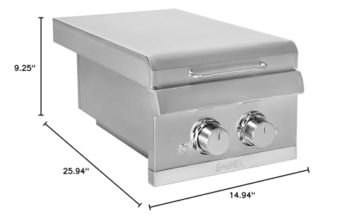 Saber Dual Burner Built-in SSE Elite Side Burner