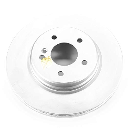 Power Stop EBR808EVC Genuine Geomet Coated Rear Brake Rotor For Crossfire, C32 AMG, C43 AMG, C55 AMG, CLK500, CLK55 AMG, CLK550, E430, E55 AMG, SLK32 AMG, SLK55 AMG [Model Specific]