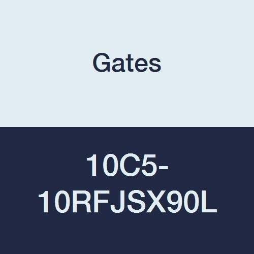 Gates Field Attachable 10C5-10RFJSX90L for C5C, C5D and C5M Hose, Dual Seat Female JIC 37/SAE 45 Flare Swivel, 90 Bent Tube, Steel, 1/2" ID
