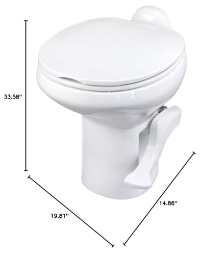 Thetford Aqua-Magic Style II RV Toilet, White, High Profile 42058