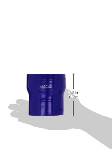 HPS HTSR-300-350-L4-BLUE High Temperature 4-ply Silicone Reducer Coupler Hose, 50 PSI Maximum Pressure, 4" Length, 3" > 3-1/2" ID, Blue