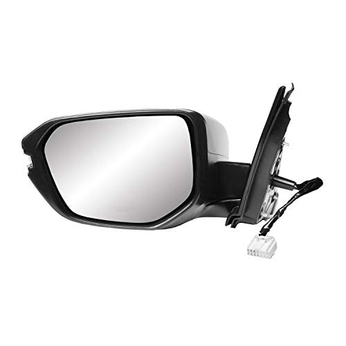 Driver Side Fit Mirror for HONDA Civic Hatchback, (textured black w/PTM cover, w/turn signal, foldaway), w/o camera, w/o chrome trim, L, HP (63636H)