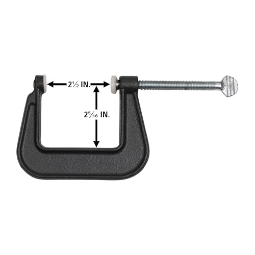 Wilton C-Clamp Junior, 2-1/2” Opening, 2-5/16" Throat, 550 Lbs. Clamping Force (Model H568N)