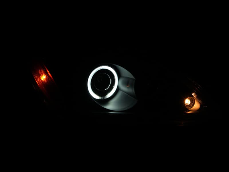 121102 ANZO USA Headlight Set w/CCFL Halo-Black Projector