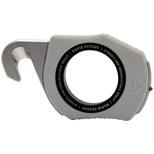 SOG Multi-Tool Rapid Rescue | Stainless Steel Seatbelt Cutter, GRN Handle, Aluminum Pull-Ring, Quick to Deploy from The Sheath, Concrete Dust
