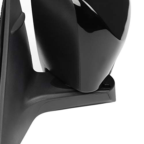 3-Pin Spec-D Tuning Glossy Black ABS Power Left Driver Side Mirror Compatible with Toyota Camry 2012-2014
