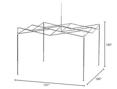 E-Z UP Instant Shelter Vantage Canopy, 10' x 10', White Powder-Coated Steel Frame with Wide-Trax Roller Bag & 4 Piece Spike Set, Punch