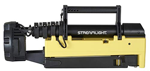 Portable Streamlight 45680 Scene Light EXT 10,000-Lumen Collapsible, Rechargeable Flood Light with Heavy-Duty Shoulder Strap, 120-Volt AC Charger and 7-Foot Extension Pole, Yellow