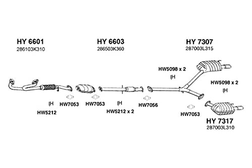 HY7317 Ansa - Driver Side Exhaust Muffler