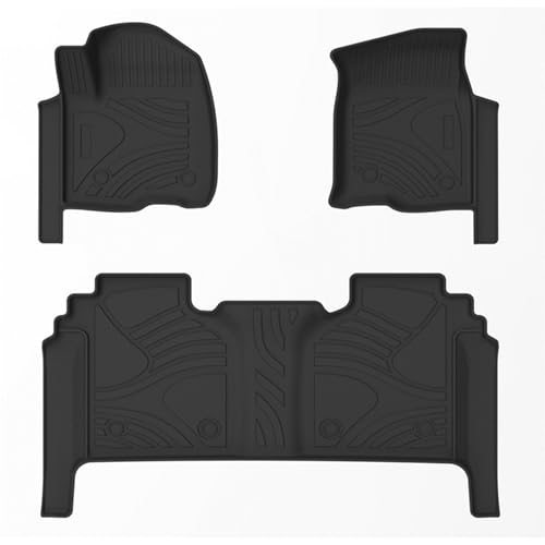 TOTALINER Black Horse Heavy Duty Floor Mat Anti-Skid Black 1.37'' Thickness Compatible with 2019-2023 Chevrolet Silverado 1500 Double Cab-FMCSI19