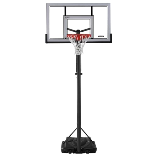 54 Inch Lifetime Portable Basketball Hoop, Steel-Framed Acrylic Backboard