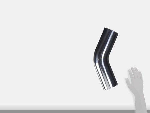 Polished Aluminum Vibrant Performance 2875 45 Degree Bend