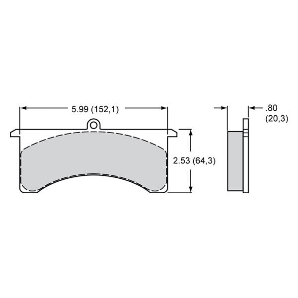 PAD,7520-40,AXLE SET,WILWOOD 150-12246K-B,BEDDED,GN.80 THK