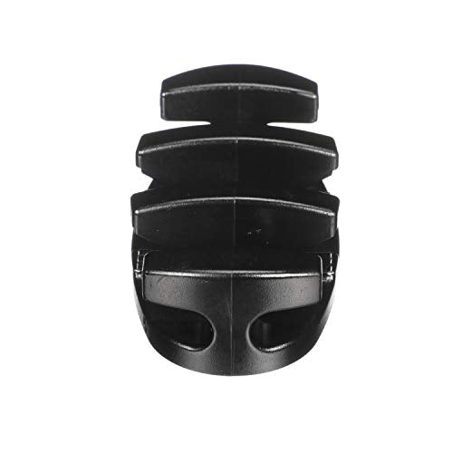 Attwood Zig-Zag Cleats 11926-7, 3 ½ Inches Long, Nylon, Black, for Rope Up to 3/8-Inch Diameter, Drilled for 2 Fasteners, Pair