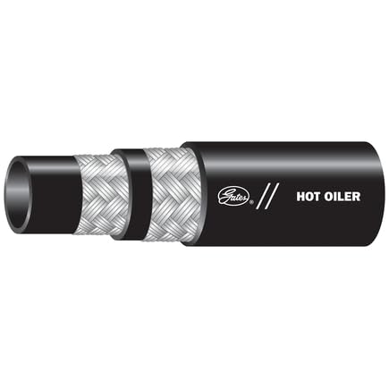 Hot Oiler Gates-24HOXCTN 2-Wire Braid Hydraulic Hose, 1-1/2" ID x 120-ft. L, 2300 Working PSI