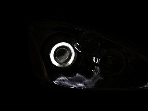 Nissan Altima Anzo USA 121226 Chrome Clear Projector with Halos Headlight Assembly - (Sold in Pairs)