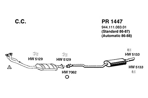Exhaust Muffler Ansa PR 1447