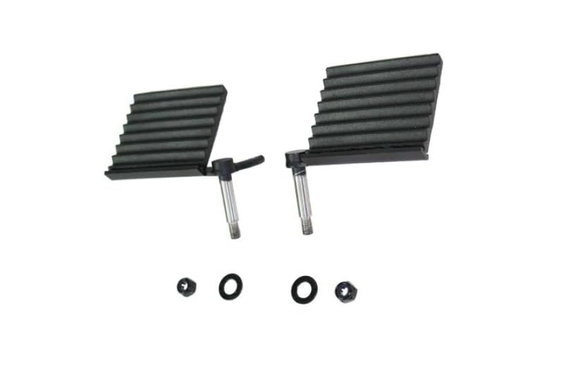 Offroad FISHBONE Foot Peg Set (Driver & Passenger), JL - 2018 - Up, Black Powder Coated Steel