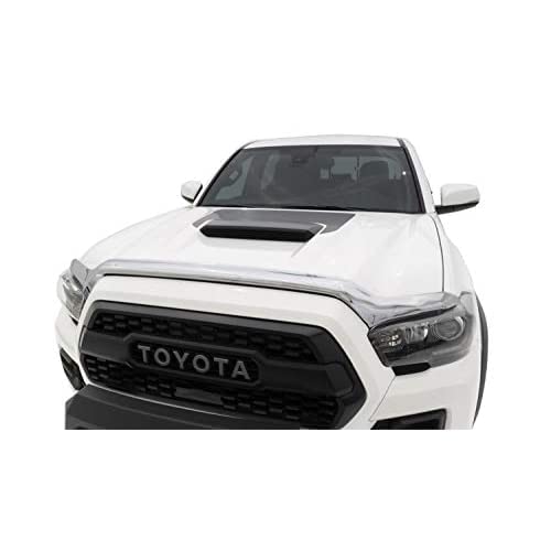 Chrome Hood Shield / Protector Auto Ventshade [AVS] | Fits 2007 - 2013 Toyota Tundra, 2008 - 2020 Sequoia | Medium Profile Bug Deflector - 1 pc., Chrome | 680544