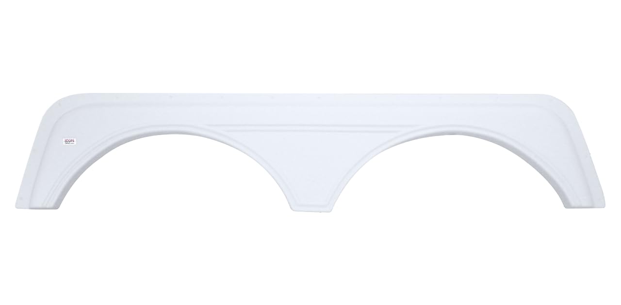 Tandem Axle Fender Skirt ICON 01882 for KZ - Polar White