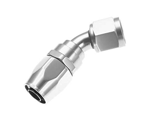 Performance Red Horse 1045-20-5-20 An 45 Degree Aluminum Hose End-Clear